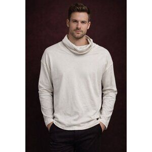 Todd Snyder Men’s White/Cream Turtleneck – Luxe Knit Minimalist Quiet Luxury